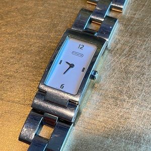 Coach Ladies White Face Stainless Steel Watch